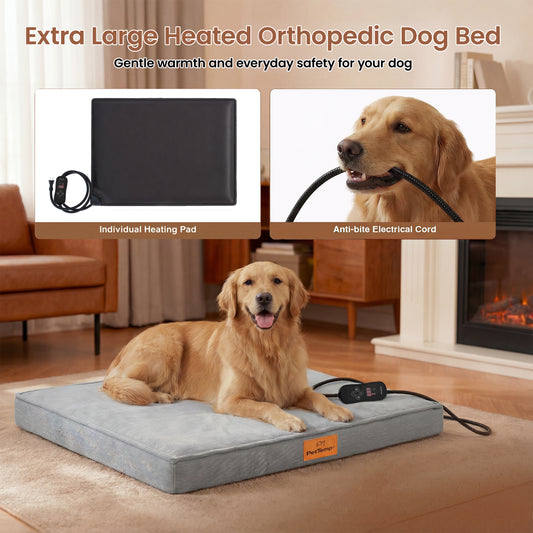 PetTemp Heated Orthopedic Pet Bed