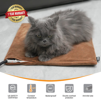 PetTemp Cat & Dog Heating Pad with 5 Level Adjustable Temperature & Timer