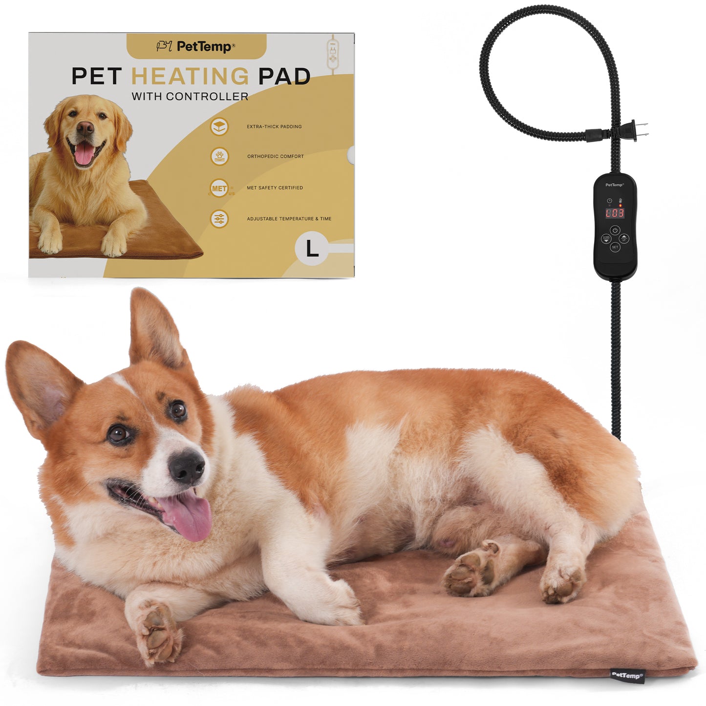 PetTemp Pet Heating Pad with Temperature Control