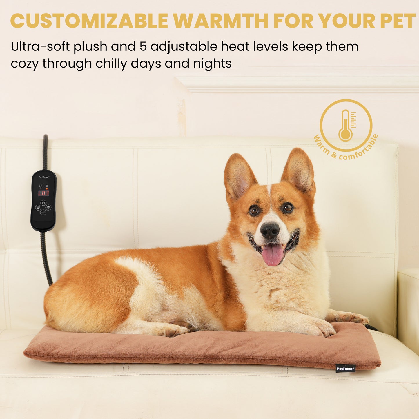 PetTemp Pet Heating Pad with Temperature Control