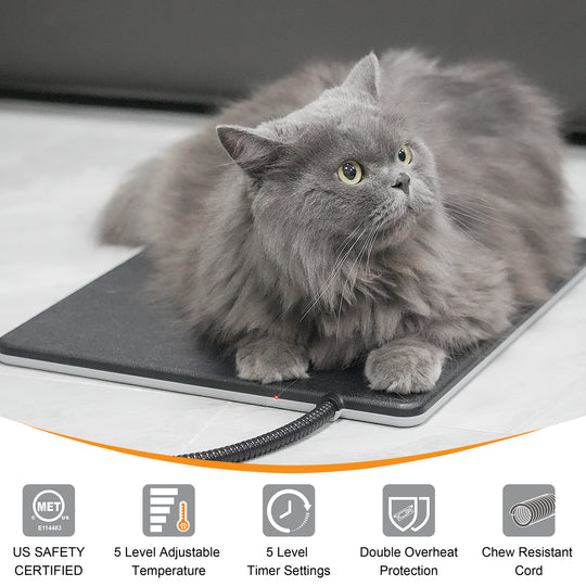 PetTemp Outdoor Cat & Dog Heating Mat with 5 Level Adjustable Temperature & Timer
