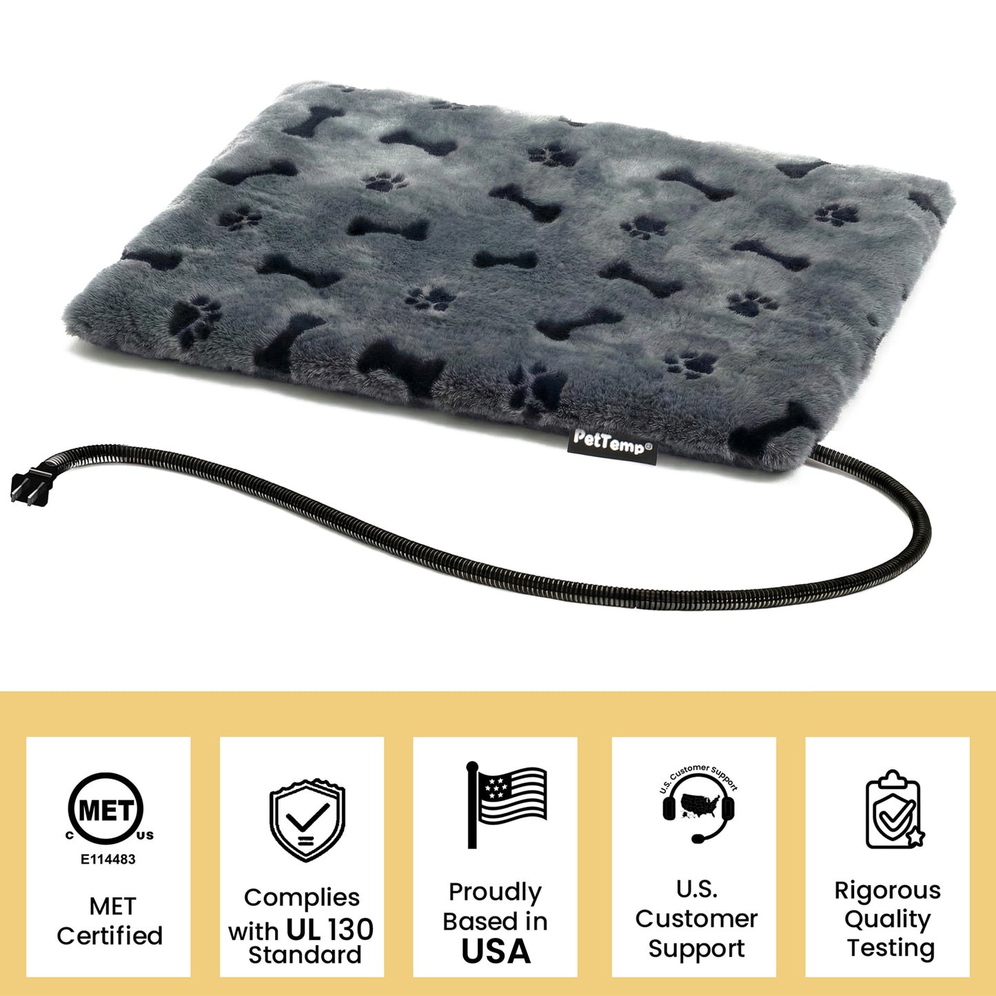PetTemp Pet Heating Pad Dog Paw-Print