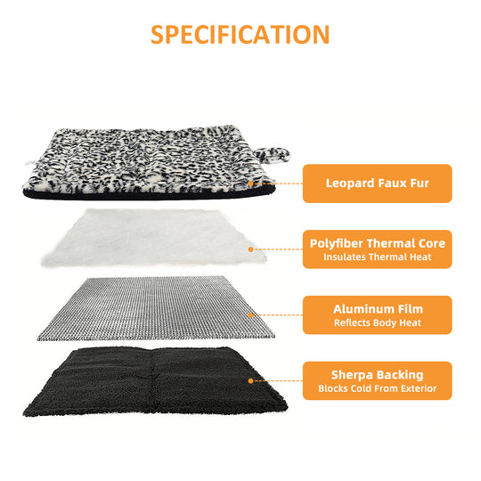 PetTemp Cat & Dog Self-Warming Pad, White