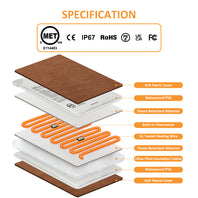 PetTemp Cat & Dog Heating Pad with 5 Level Adjustable Temperature & Timer