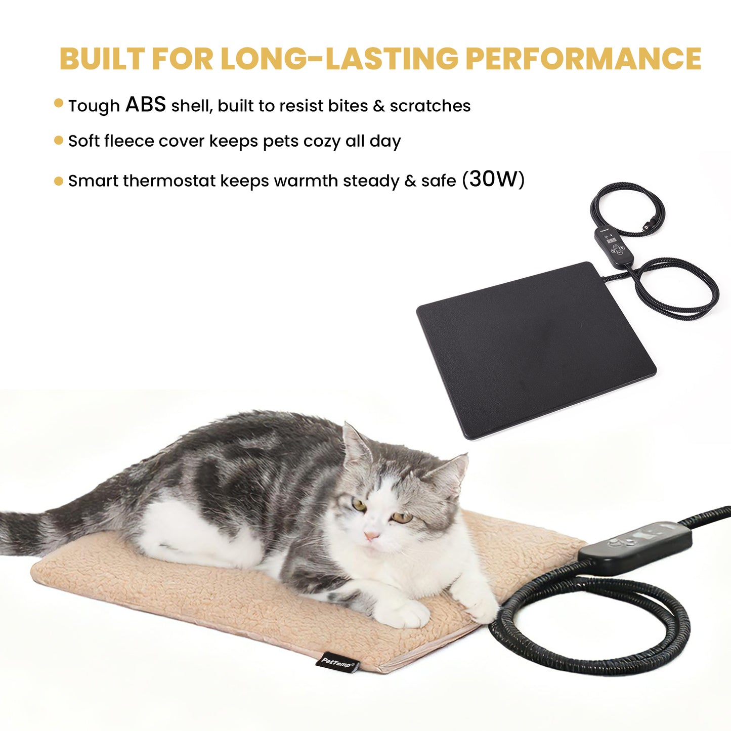 PetTemp Pet Heating Mat With Temperature Control