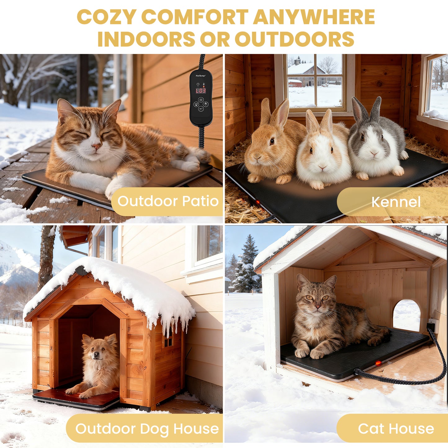PetTemp Pet Heating Mat With Temperature Control