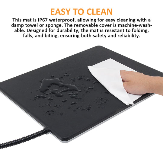 PetTemp Outdoor Cat & Dog Heating Mat with 5 Level Adjustable Temperature & Timer