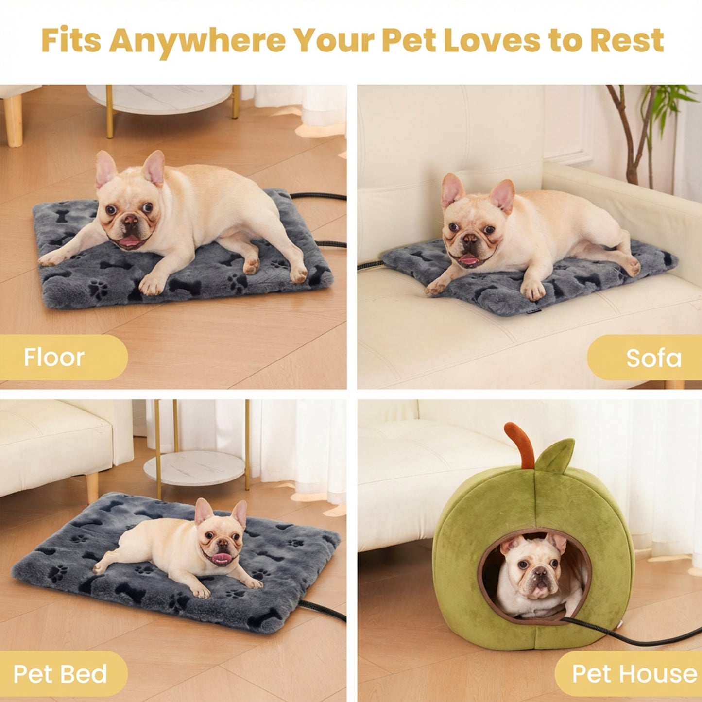 PetTemp Pet Heating Pad Dog Paw-Print
