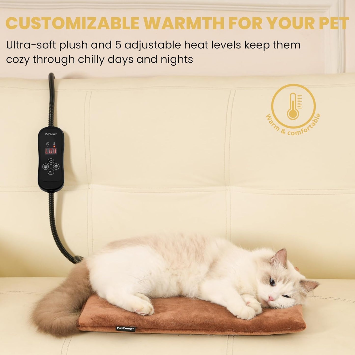 PetTemp Pet Heating Pad with Temperature Control