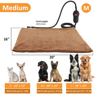 PetTemp Cat & Dog Heating Pad with 5 Level Adjustable Temperature & Timer