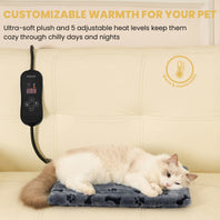 Pettemp Pet Heating Pad with controller Dog Paw-Print