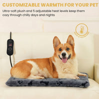 Pettemp Pet Heating Pad with controller Dog Paw-Print