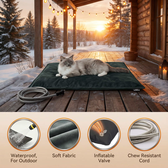 Pettemp Large size Inflatable Heated Dog & Cat Bed